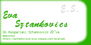eva sztankovics business card